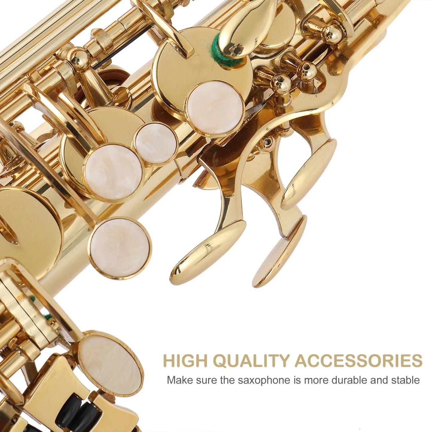 Professional Alto Drop E Saxophone Sax with Case, Gold