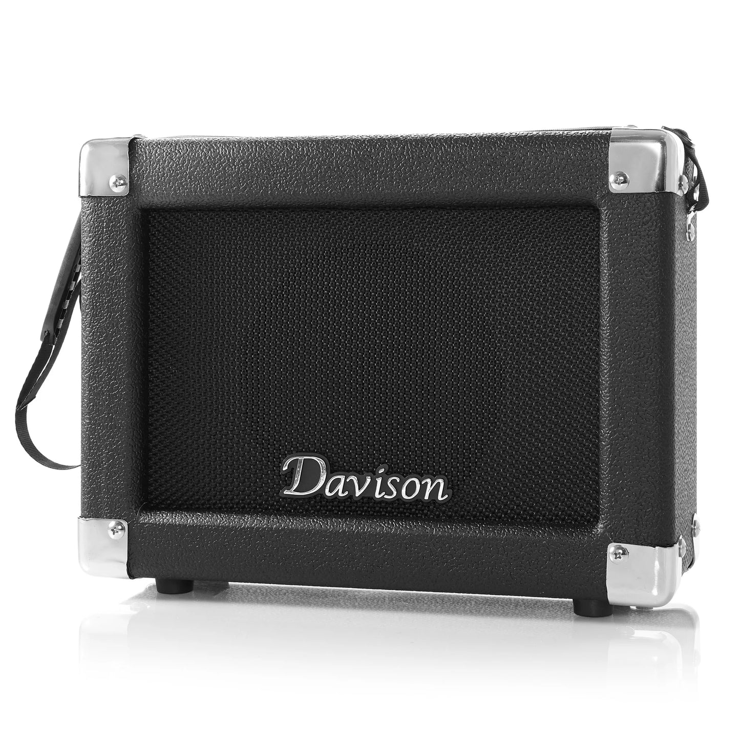 Davison 4-String Electric Bass Guitar with P-Style Pickups and 15-Watt Amplifier, Blue