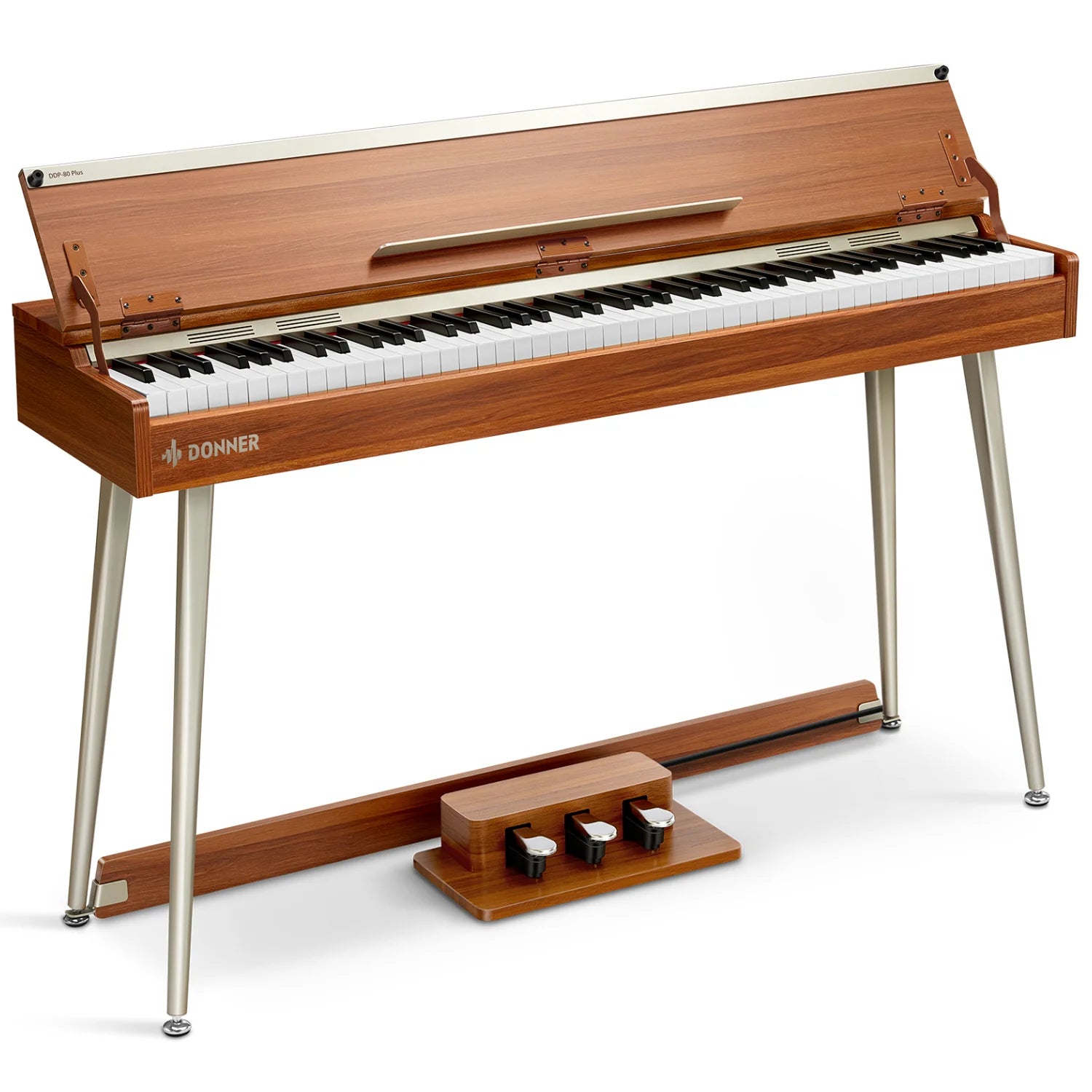 DDP-80 plus 88 Key Weighted Wooden Upright Digital Piano with Semi-Open Cover