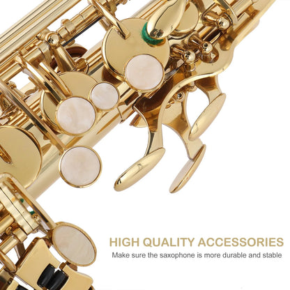 Professional Alto Drop E Saxophone Sax with Case, Gold