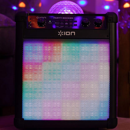 Audio Party Rocker Max - 100W Portable Wireless Bluetooth Speaker and Karaoke Centre with Rechargeable Battery, Party Light Display and Microphone