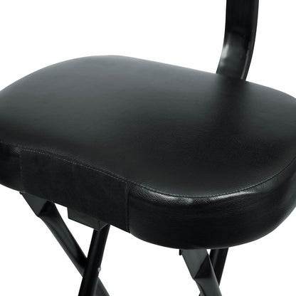 Guitar Seating with Padded Cushion; Ergonomic Backrest and Fold Out with Stand; Holds Both Acoustic and Electric Guitars (GFW-GTR-SEAT)