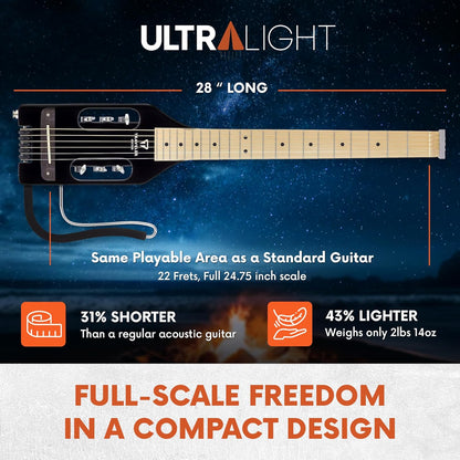 Ultra-Light Acoustic Acoustic-Electric Guitar, Black Gloss