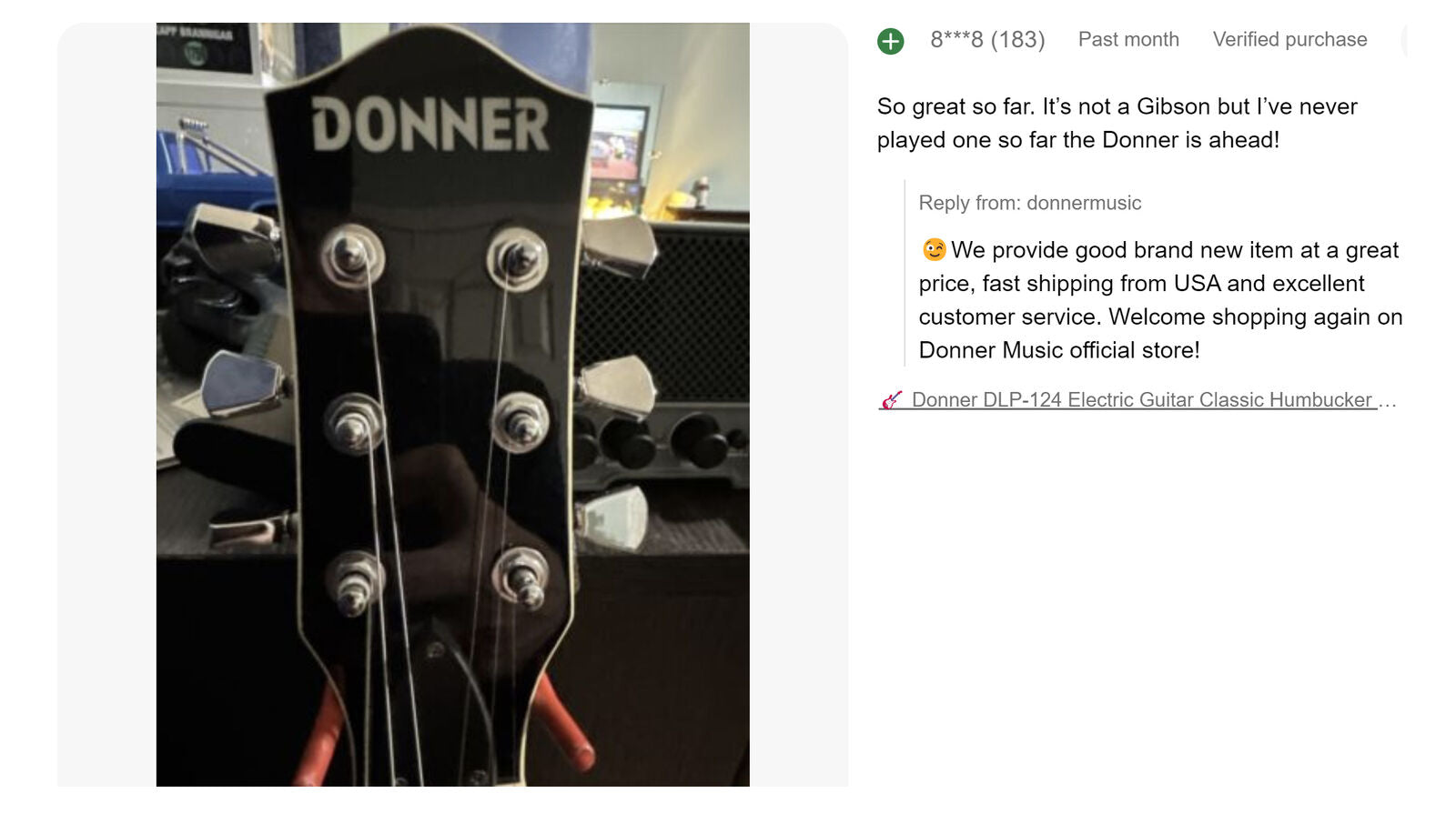 🎸 Donner DLP-124 Electric Guitar Classic Humbucker H-H Pickups with Gig Bag