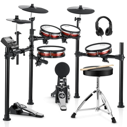 DED-200 MAX Electronic Drum Set 5-Drum 3-Cymbal with Drum Throne/Headphone