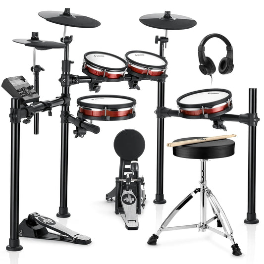 DED-200 MAX Electronic Drum Set 5-Drum 3-Cymbal with Drum Throne/Headphone