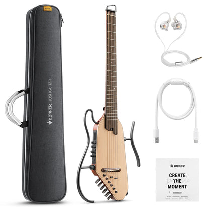 HUSH™ I PRO Acoustic-Electric Travel Guitar Kit with Sound Effects