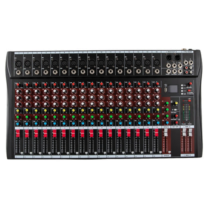 Professional 16 Channel Sound Mixing Console Board USB DJ Wireless Bluetooth Audio Mixer