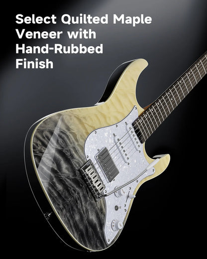 DST-550 39-Inch ST Electric Guitar HSS Pickup Solid Double-Cut Poplar Body