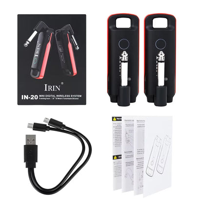 5.8G Wireless Guitar System Support Quick Charger 1100Mah Battery,2.4G Transmitter Receiver Rechargeable UHF Guitar Wireless