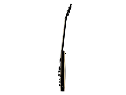 Indio Boardwalk Flamed Maple Hollow Body Electric Guitar - Charcoal, with Gig Bag