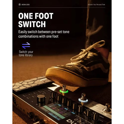Arena 2000 Multi-Effect Pedal 278 Effects IR AMP Drum Looper MIDI in Effector with Softwear APP for Electric Guitar