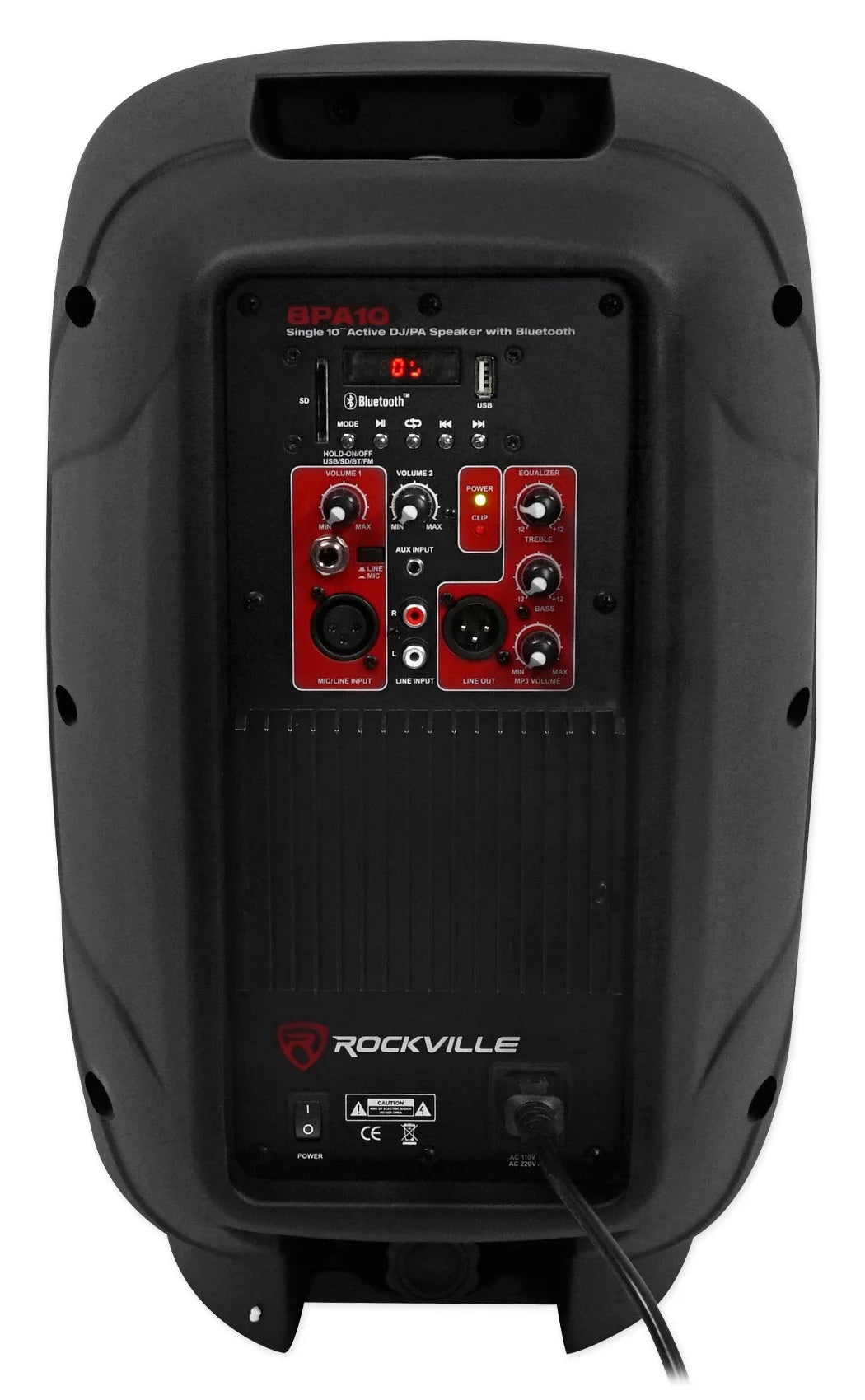 BPA10 10" Professional Powered Active 400W DJ PA Speaker W Bluetooth