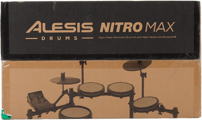 Alesis Nitro Max Electric Drum Kit – Mesh Pads, USB MIDI, 440+ Sounds, Bluetooth