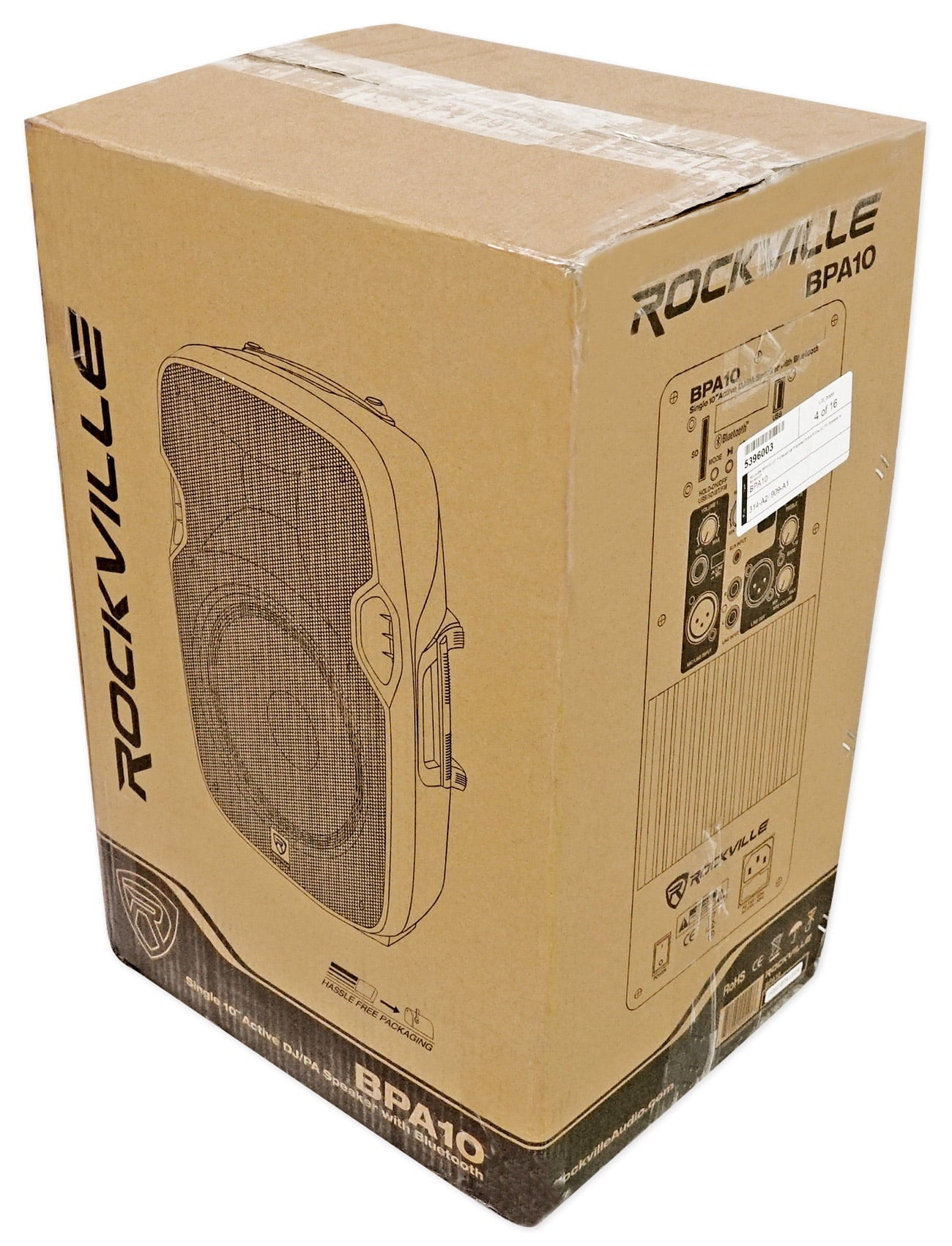 BPA10 10" Professional Powered Active 400W DJ PA Speaker W Bluetooth
