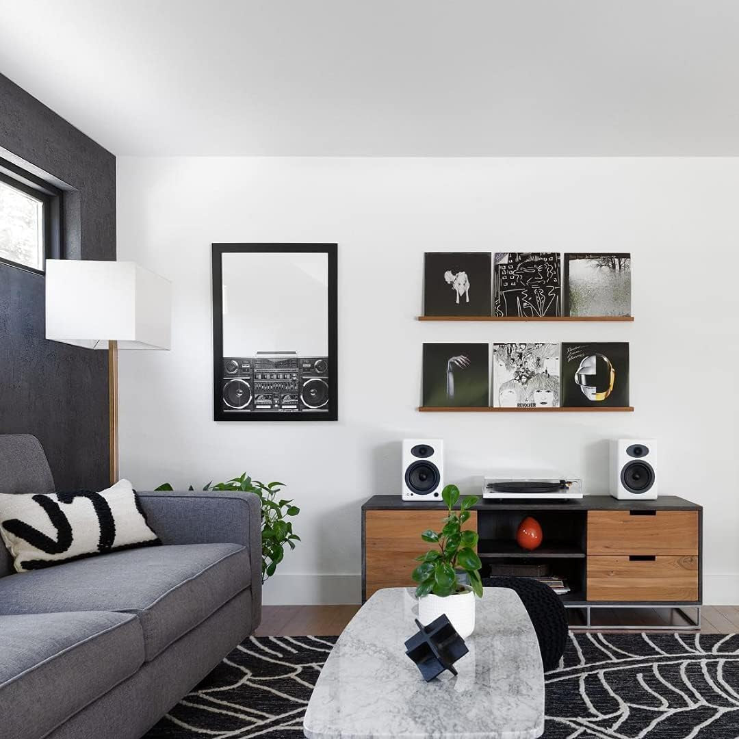 A5+ Powered Bookshelf Speakers - Premium 150W Stereo Speakers for Music, Gaming, Turntables, Home Theater Systems - Powerful Studio Monitors