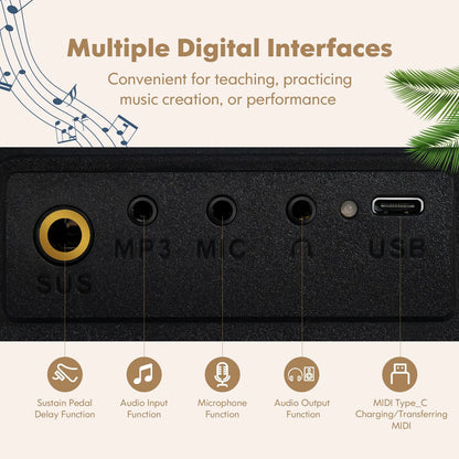 88-Key Electronic Keyboard with Storage Bag for Kids and Adults