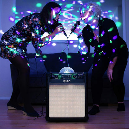 Audio Party Rocker Max - 100W Portable Wireless Bluetooth Speaker and Karaoke Centre with Rechargeable Battery, Party Light Display and Microphone