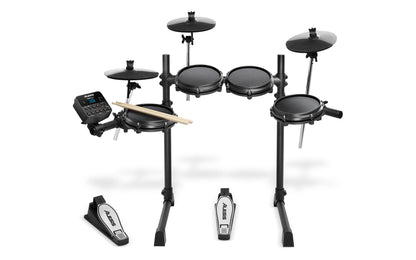 Electronic Drum Kit with Mesh Heads, White, Pack