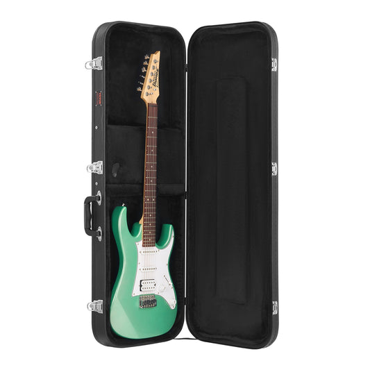 VEVOR Electric Guitar Hard Case, 1095 mm Rectangular Guitar Hard Case, With Lock Latch Keys Handle, PVC Padding Soft Lining Water-Resistant Hard Shell Guitar Cases, for 990 mm Electric Guitars, Black
