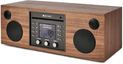 : Musica - Wireless Music System with CD Player, Internet Radio, Spotify Connect, Wi-Fi, FM, Bluetooth and One Touch Streaming - Walnut/Black