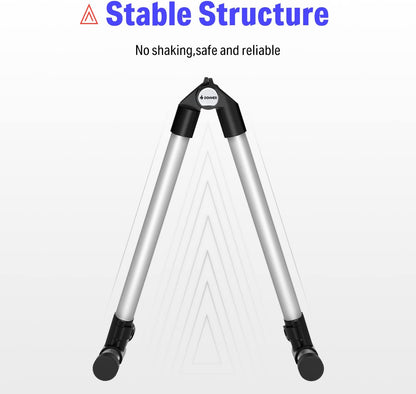 Guitar Stand, Adjustable Folding Acoustic Electric Guitar Stands Floor, Classical Metal Travel Stand for Bass Mandolin Bass Banjo Ukulele (Silver) - DS-1