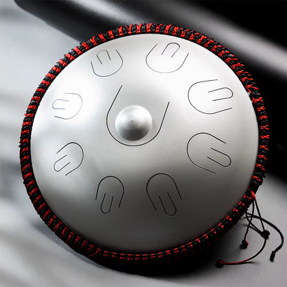 14 Inch 9 Note Steel Tongue Drum D Minor Professional Percussion Instrument Handpan Drum for Yoga Meditation Beginner