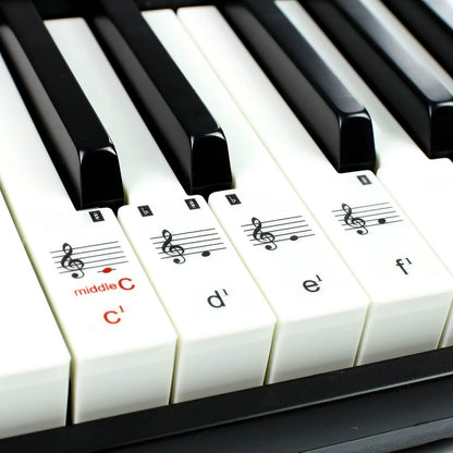 54 Key Keyboard Piano Portable with Power Supply,Sheet Music Stand,Piano Note Stickers & Simply Piano Lessons-Rj654