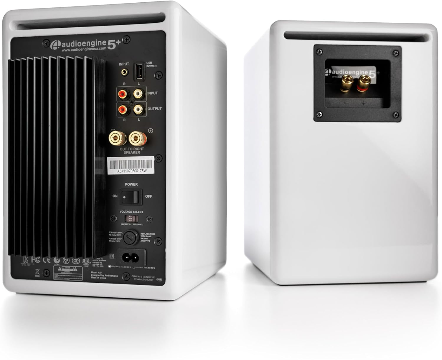 A5+ Powered Bookshelf Speakers - Premium 150W Stereo Speakers for Music, Gaming, Turntables, Home Theater Systems - Powerful Studio Monitors