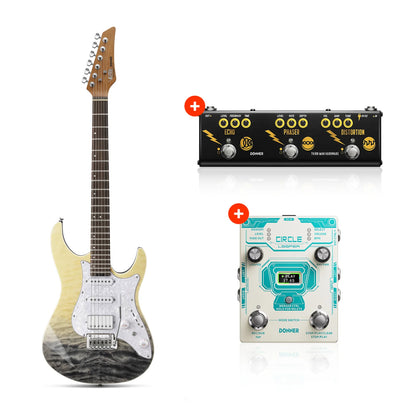 DST-550 39-Inch ST Electric Guitar HSS Pickup Solid Double-Cut Poplar Body