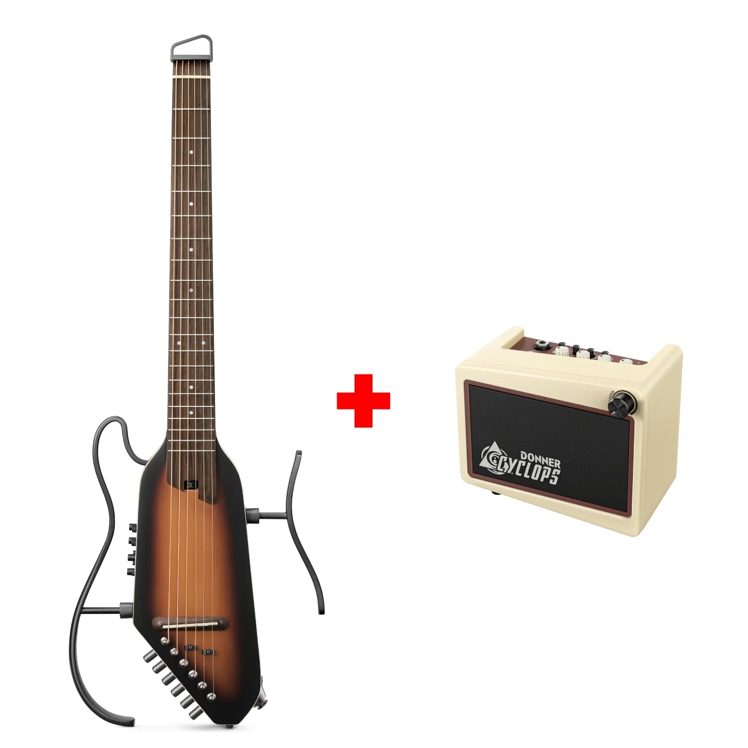 HUSH™ I PRO Acoustic-Electric Travel Guitar Kit with Sound Effects