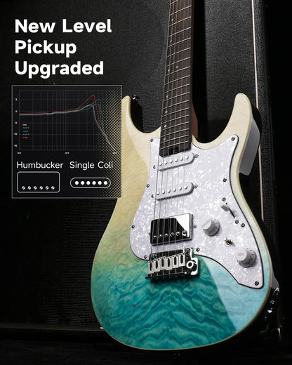 DST-550 39-Inch ST Electric Guitar HSS Pickup Solid Double-Cut Poplar Body