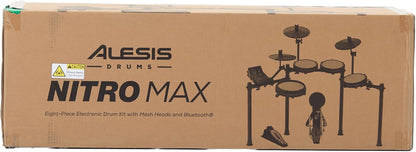 Alesis Nitro Max Electric Drum Kit – Mesh Pads, USB MIDI, 440+ Sounds, Bluetooth