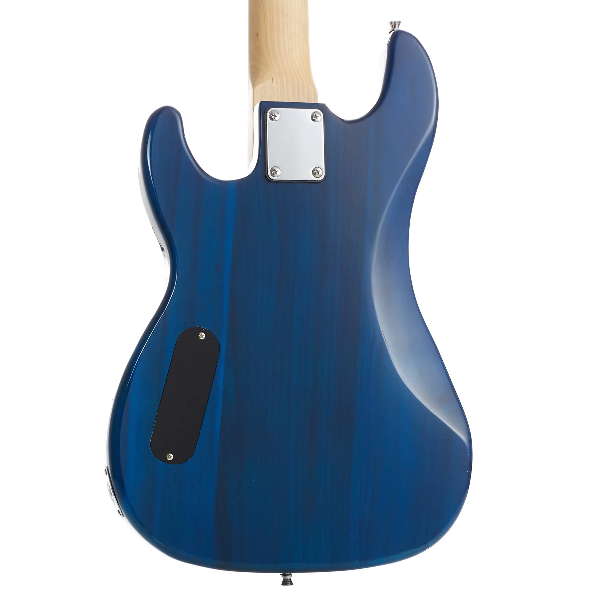 Davison 4-String Electric Bass Guitar with P-Style Pickups and 15-Watt Amplifier, Blue