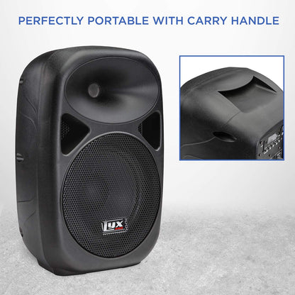 8" Inch Passive DJ PA Speaker System Xlr,1/4,Speakon, Connections Daisy Chain Compatible, 8 Ohm, Lightweight, Stand Mountable,