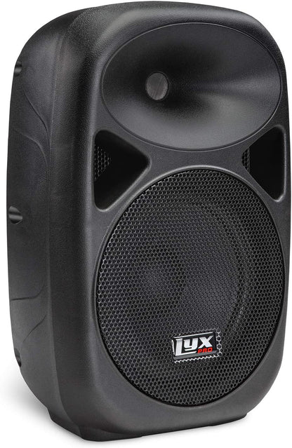 8" Inch Passive DJ PA Speaker System Xlr,1/4,Speakon, Connections Daisy Chain Compatible, 8 Ohm, Lightweight, Stand Mountable,
